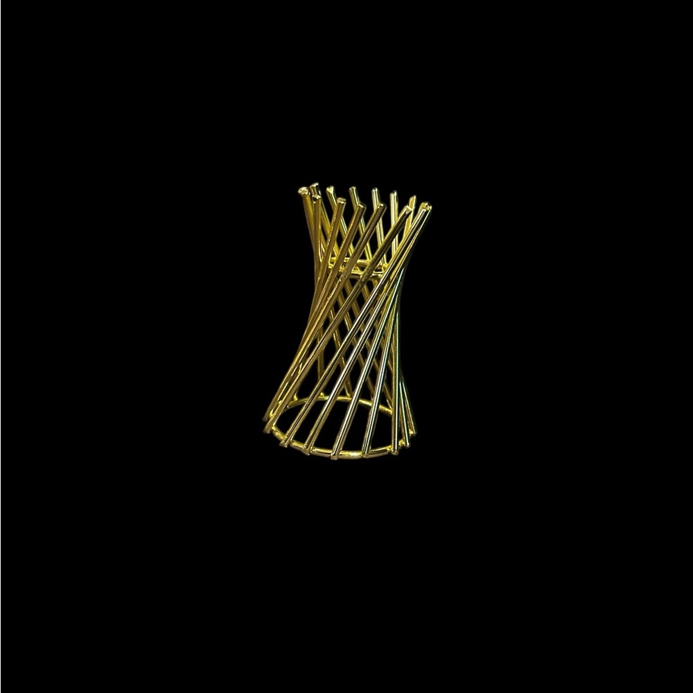Small Crystals Rocks Precious Gem Sphere Holder Stand - Gold